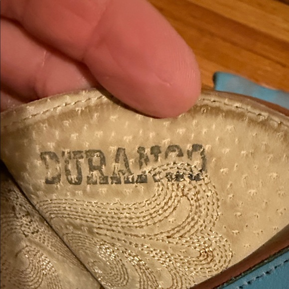 Durango Blue and Brown Leather Cowboy Boots Woman 7 - Picture 7 of 8